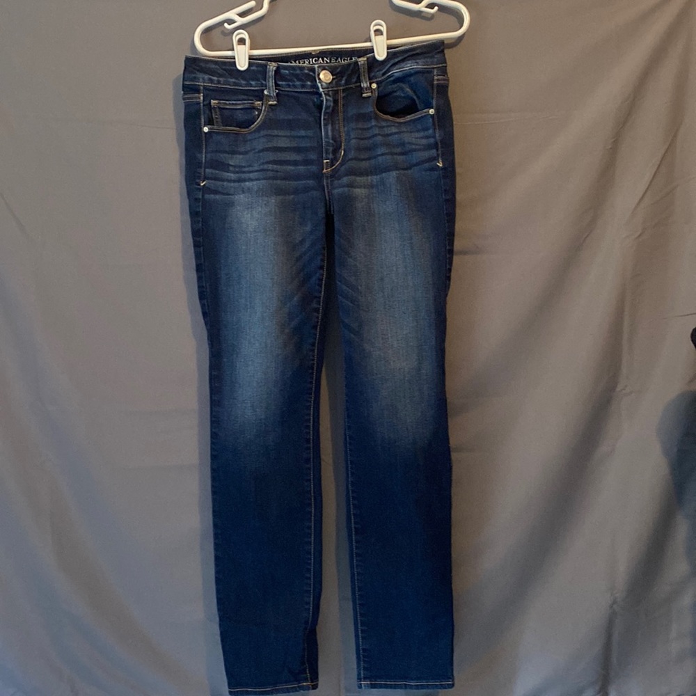 Dark Wash Super Stretch Skinny American Eagle Jeans